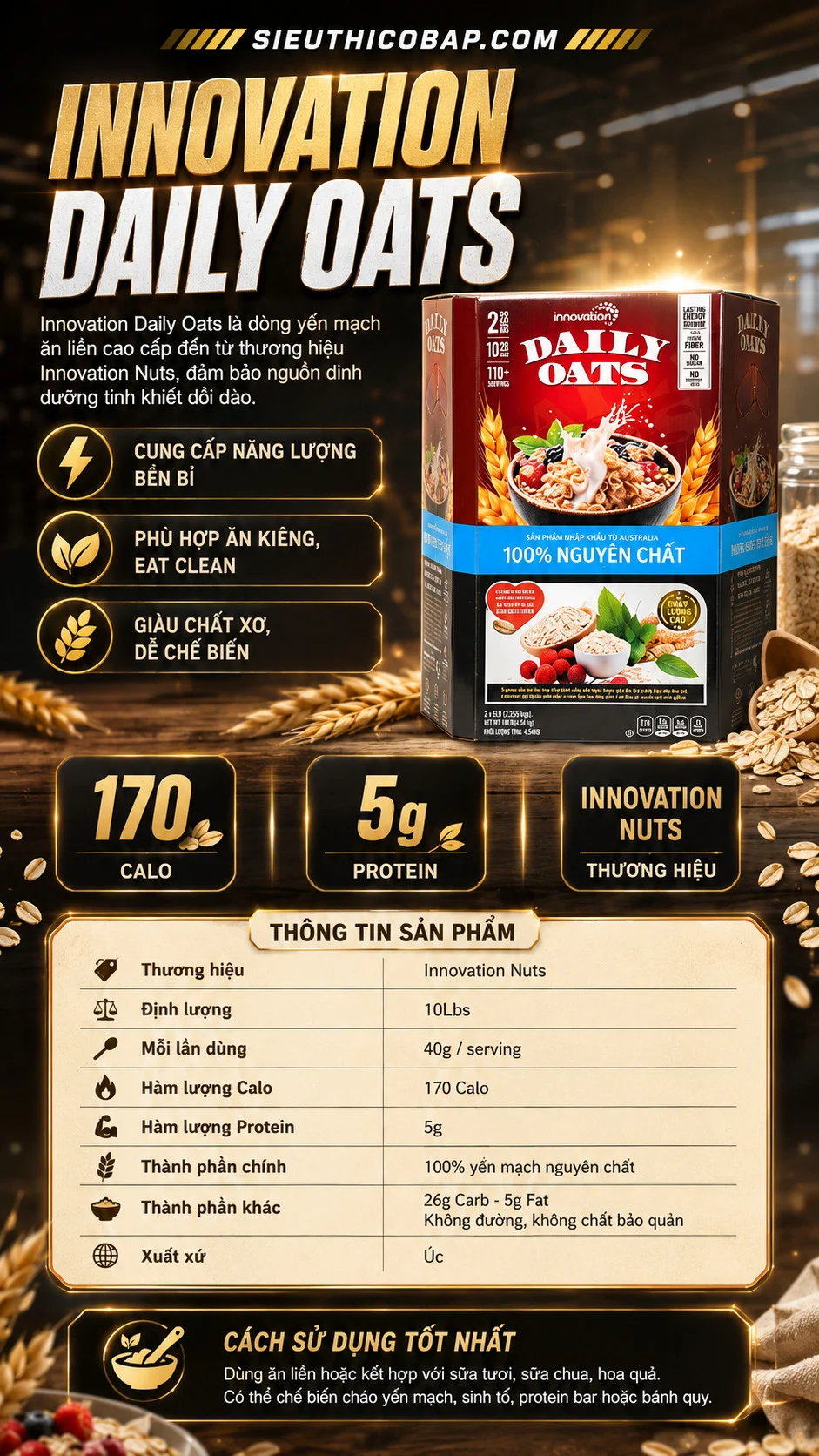 Innovation Daily Oats 10lbs 9 ce376f17 fd37 47f7 a924 4712684504c9