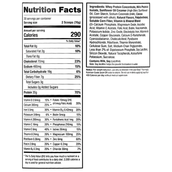 Labrada Lean Body 4.6Lbs (2.1kg) | Chính Hãng Giá Rẻ Nhất