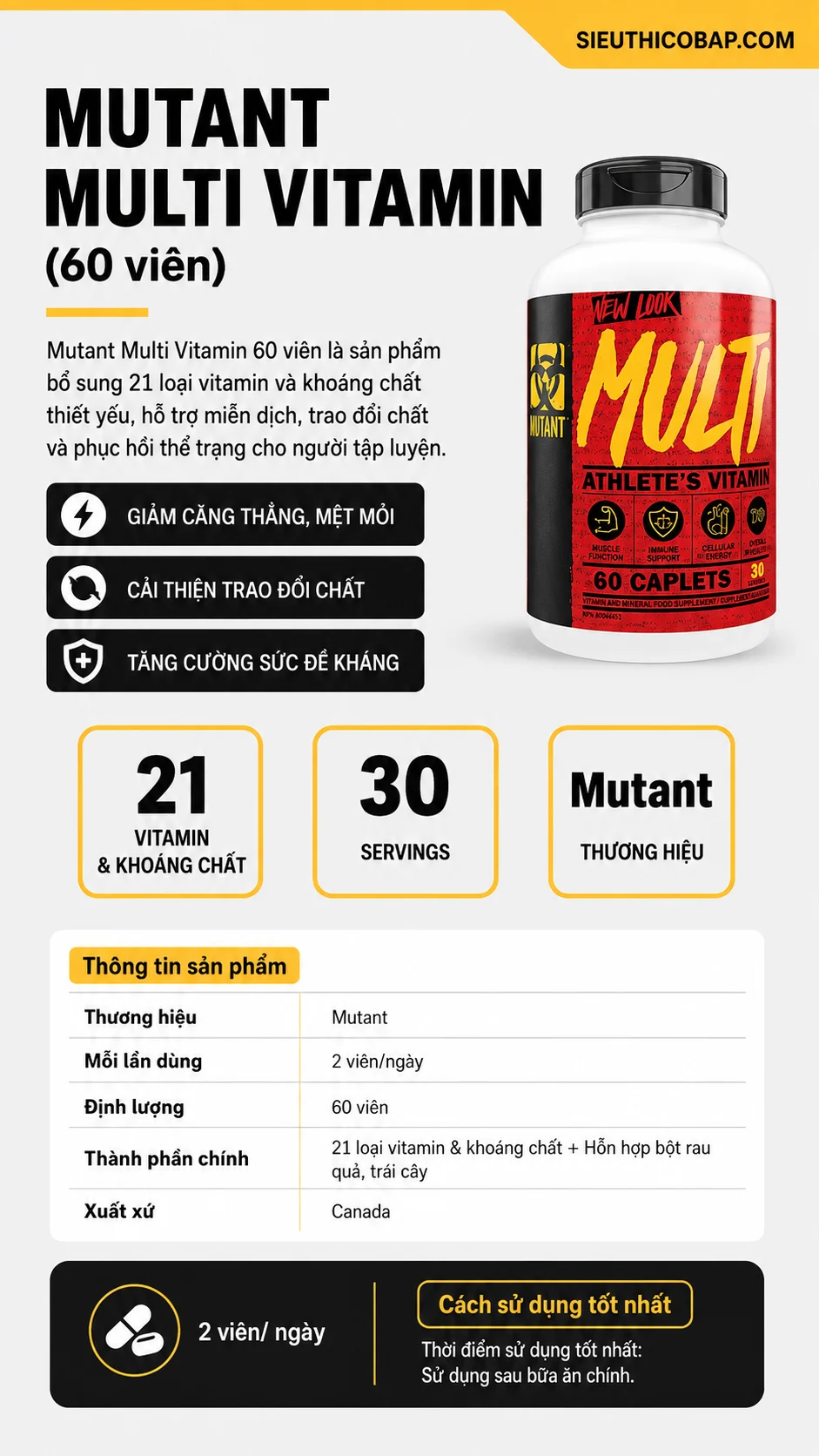 Mutant Multi Vitamin (60 viên) 4 dbacf568 d84e 4d27 816d 0bb9d0697493