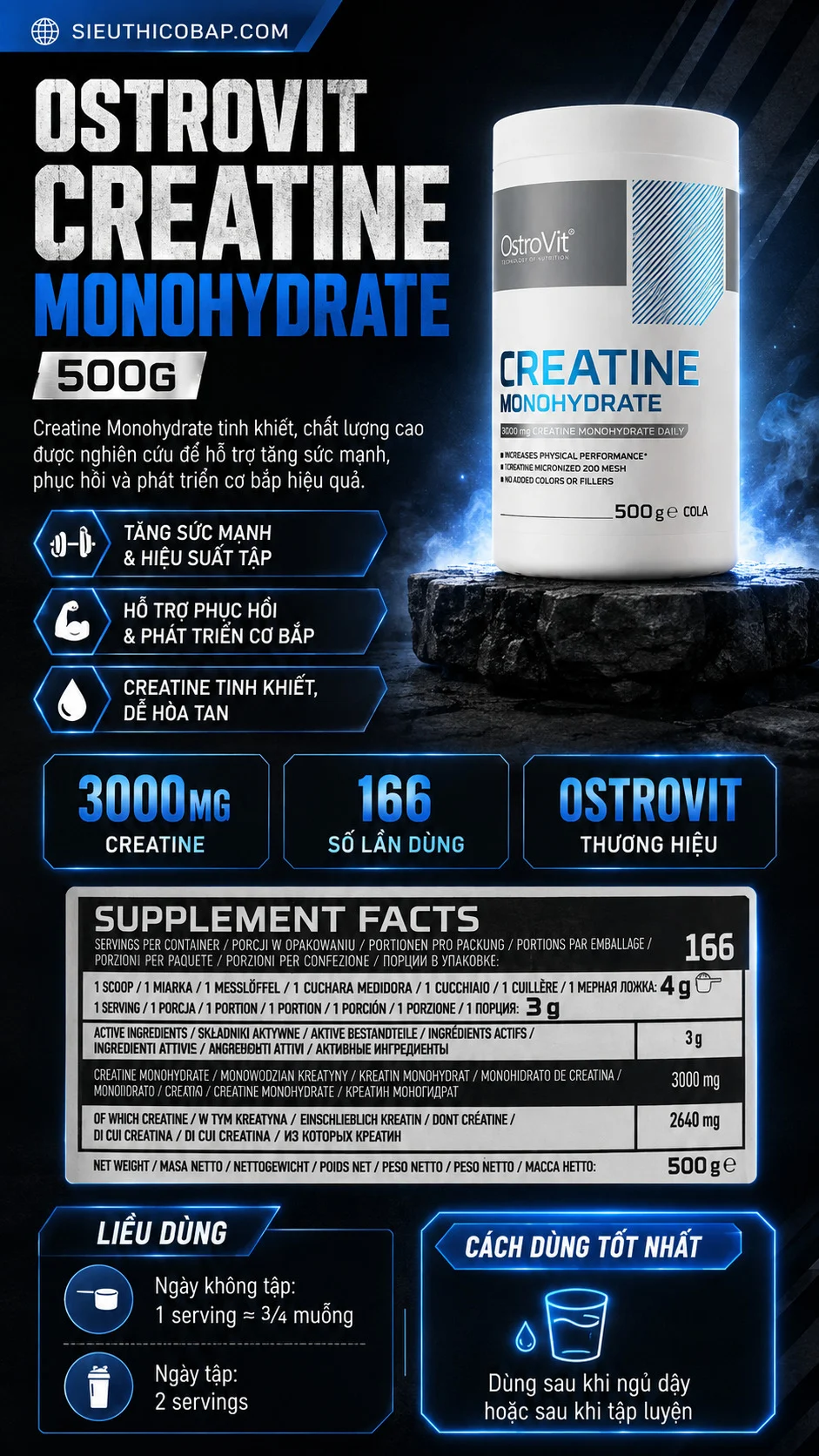 Ostrovit Creatine Monohydrate (500g) 4 917de96b d5ea 4838 af45 43aaca970b20