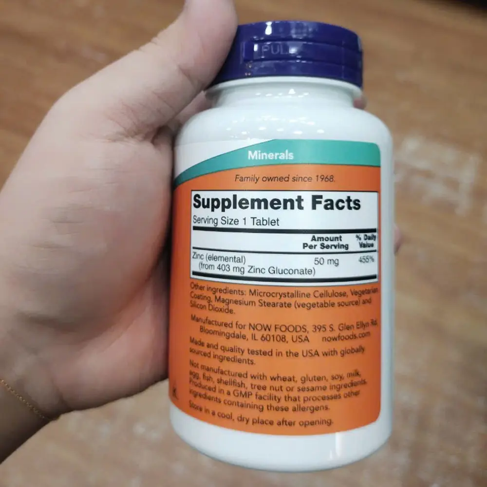 Now Zinc 50mg (250 viên) 5 Now Zinc 50mg (250 viên) - Hình ảnh 3