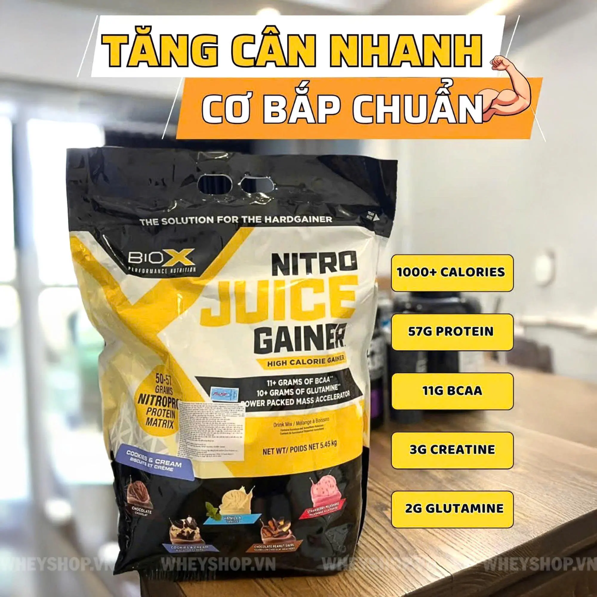 BioX Nitro Juice Gainer 12Lbs (5.4kg) 4 BioX Nitro Juice Gainer 12Lbs (5.4kg) - Hình ảnh 2