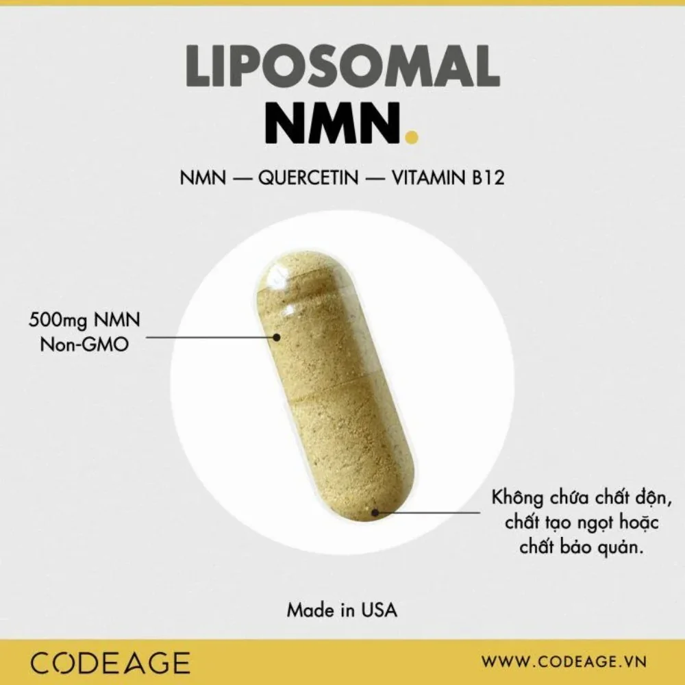 Code Age Liposomal NMN Platinum (90 viên) 7 Code Age Liposomal NMN Platinum (90 viên) - Hình ảnh 5