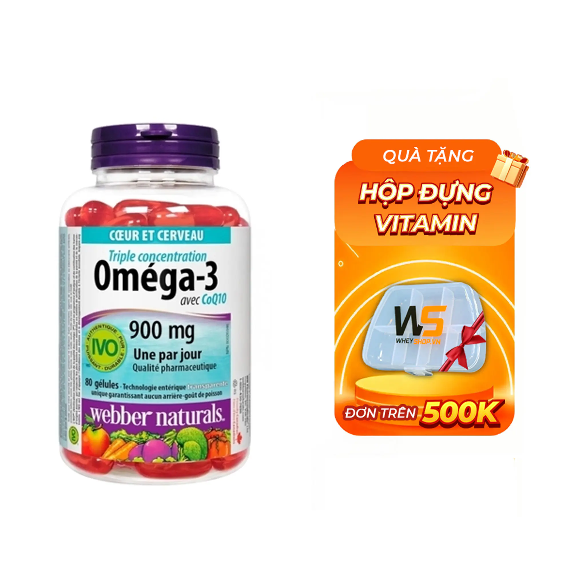 Webber Naturals Triple Strength Omega-3 with CoQ10 900mg (80 viên) 3 Webber Naturals Triple Strength Omega-3 with CoQ10 900mg (80 viên)