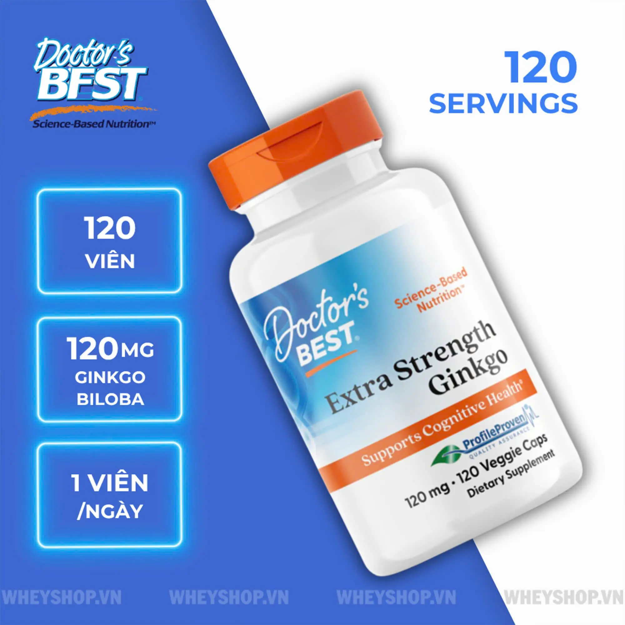 Doctor’s Best Extra Strength Ginkgo 120mg (120 viên) 6 Doctor’s Best Extra Strength Ginkgo 120mg (120 viên) - Hình ảnh 4