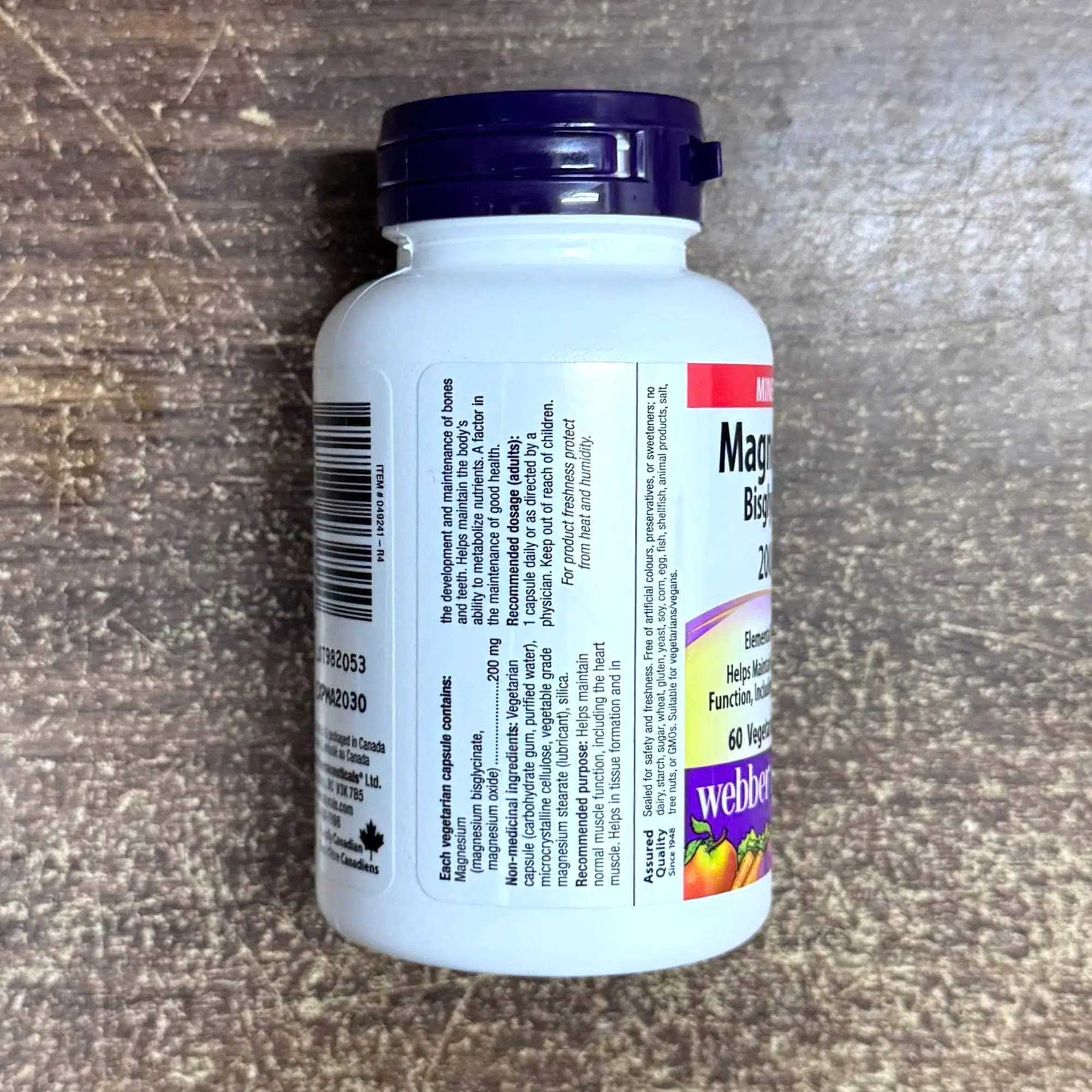 Webber Naturals Magnesium Bisglycinate 200mg (60 viên) 6 Webber Naturals Magnesium Bisglycinate 200mg (60 viên) - Hình ảnh 4