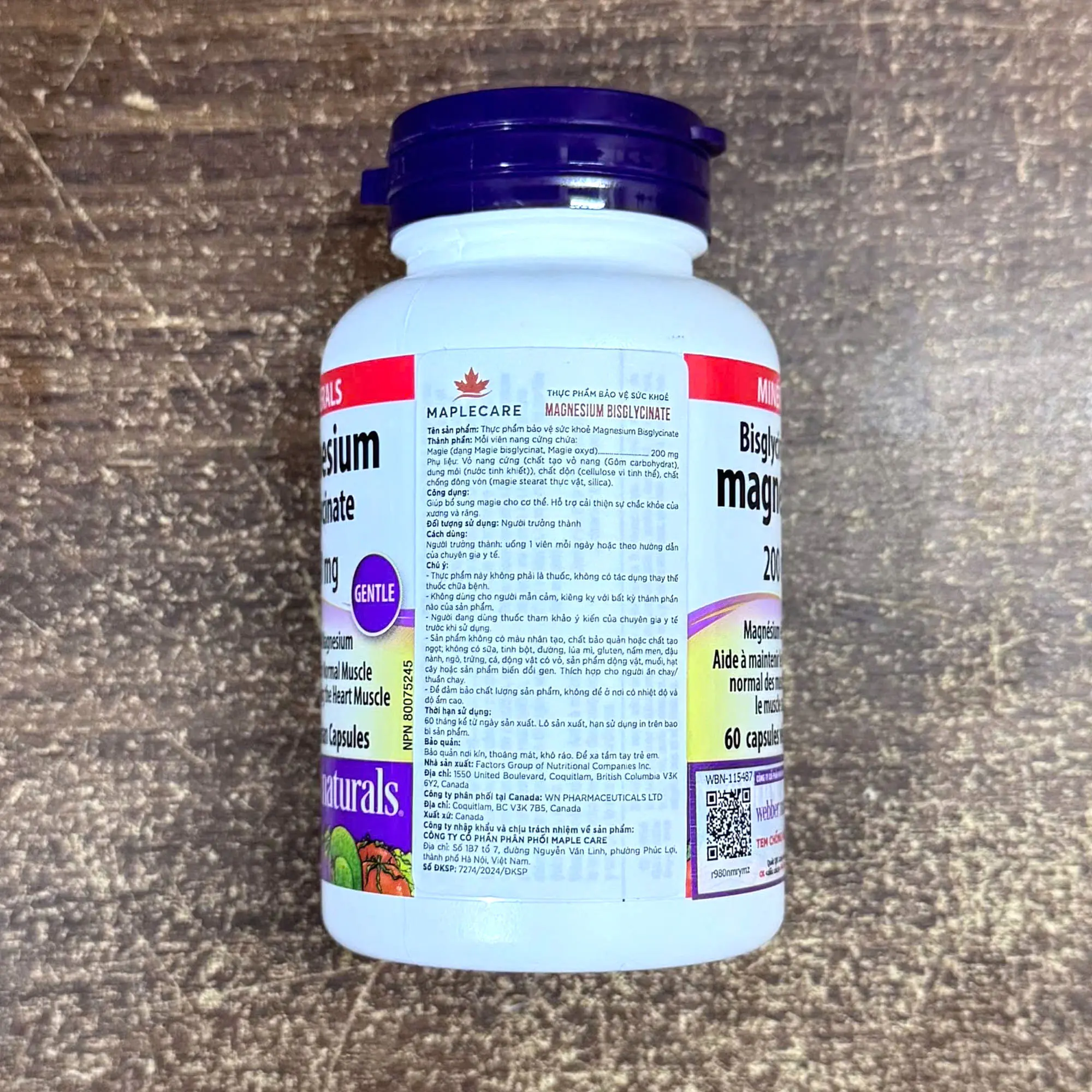 Webber Naturals Magnesium Bisglycinate 200mg (60 viên) 7 Webber Naturals Magnesium Bisglycinate 200mg (60 viên) - Hình ảnh 5
