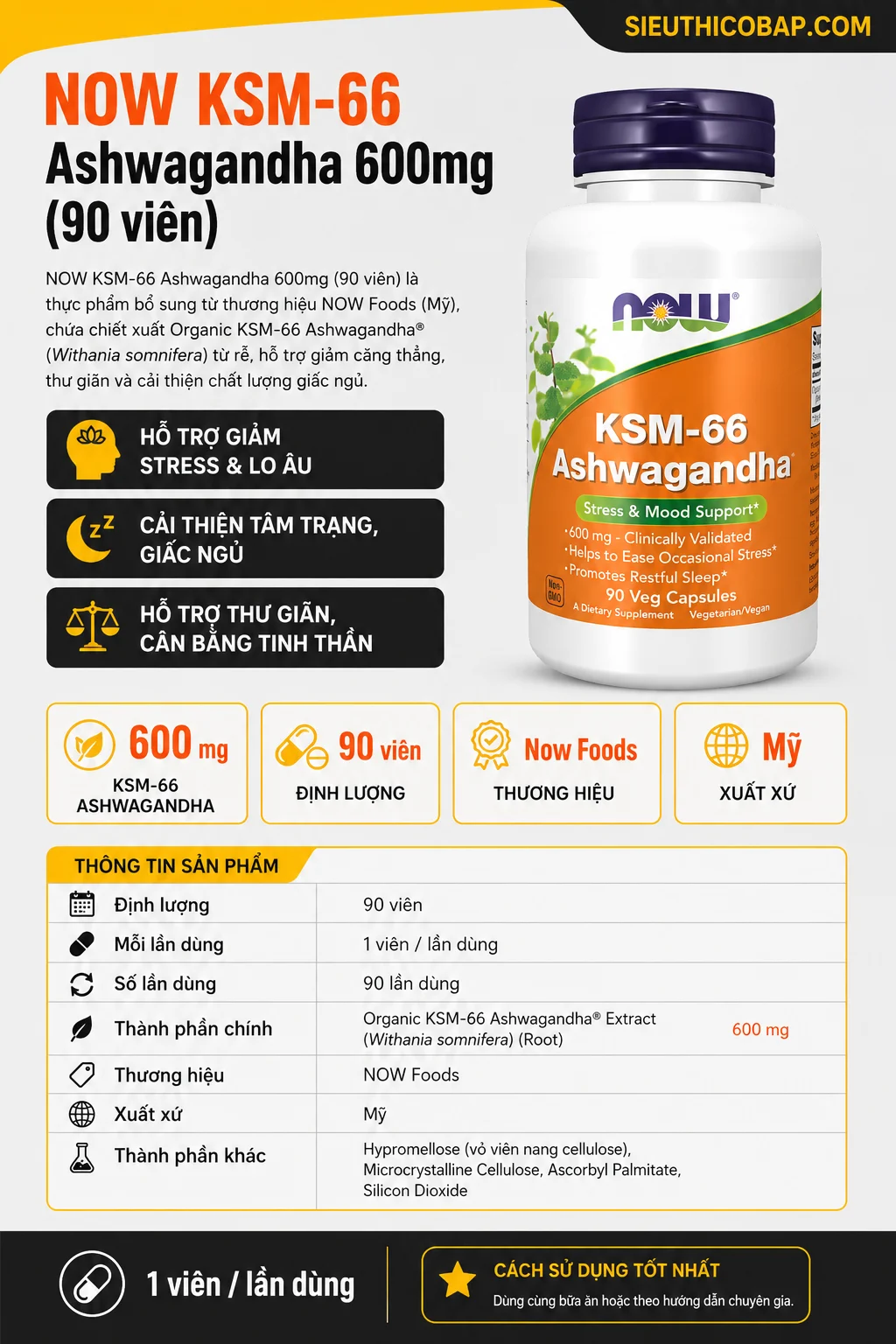 NOW Foods KSM-66 Ashwagandha 600 mg 4 0f7075ef 21cd 49ae 9110 e2221b38ed17