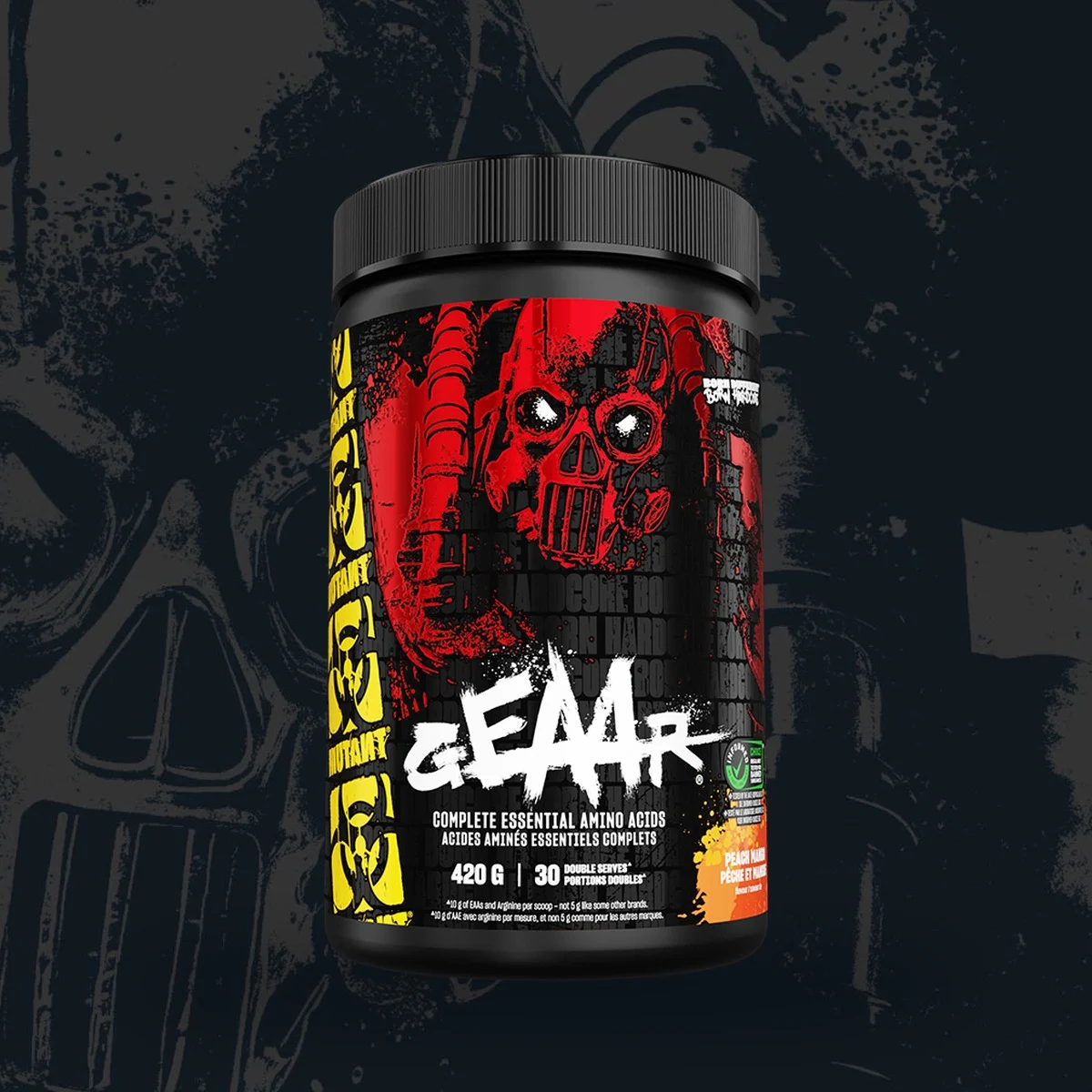BCAA Và EAA Khác Nhau Như Thế Nào? Nên Dùng Loại Nào? 17 Mutant GEAAR EAA Complete vị Peach Mango — hũ 420g chính hãng