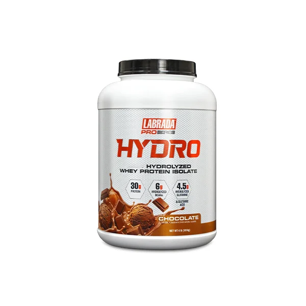 Hộp Labrada Hydro Whey 4lbs mặt trước