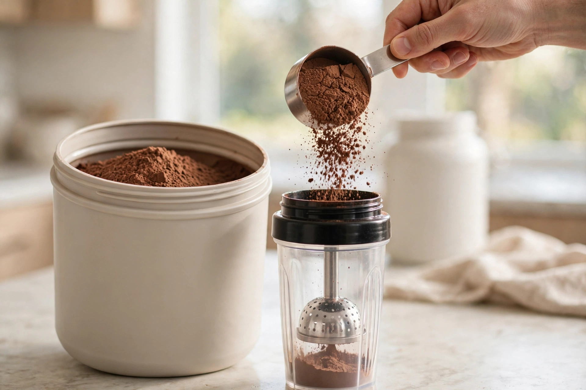 Mass Gainer Và Whey Protein Khác Nhau Như Thế Nào? 18 Pha mass gainer vào bình shaker trước buổi tập