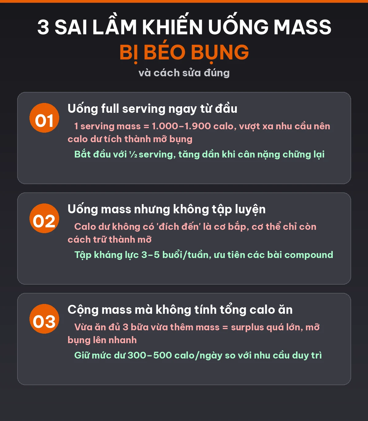 Uống Mass Gainer Có Bị Béo Bụng Không? 12 3 sai lầm khiến uống mass gainer bị béo bụng và cách sửa đúng