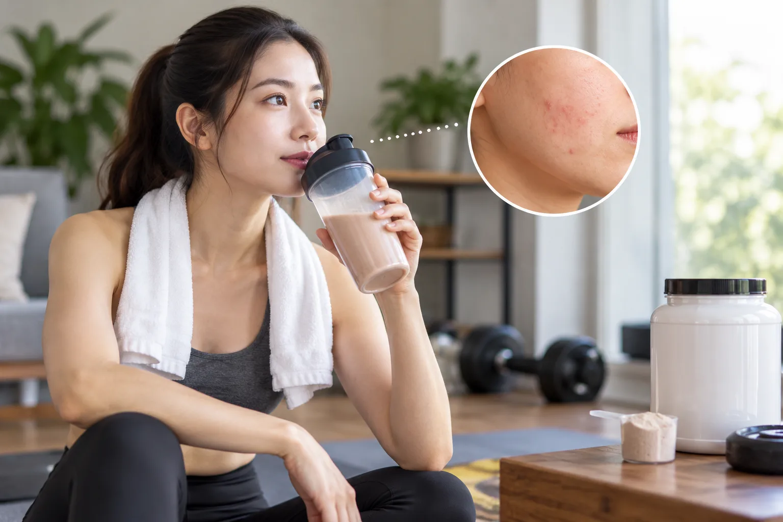 Giải đáp uống whey có nổi mụn không và cách chọn loại whey phù hợp